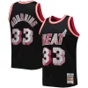 Accattivante Alonzo Mourning Miami Heat 1996/97 Hardwood Classics NBA 75th Anniversary Diamond Swingman Jersey Black