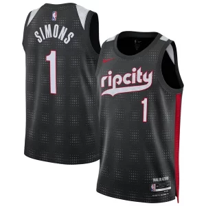 Accattivante Anfernee Simons Portland Trail Blazers Nike Unisex 2024/25 Swingman Player Jersey City Edition Black