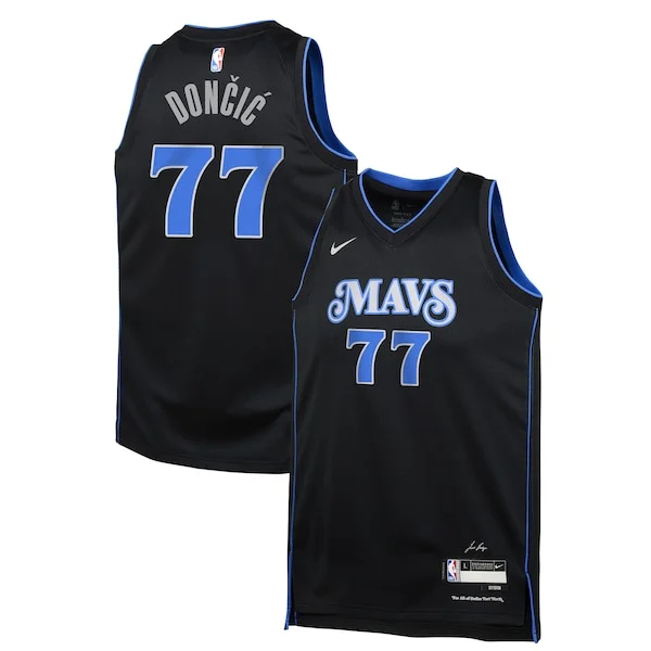 Accattivante Bellissimo Luka Dončić Dallas Mavericks Nike Youth Swingman Replica Jersey City Edition Black