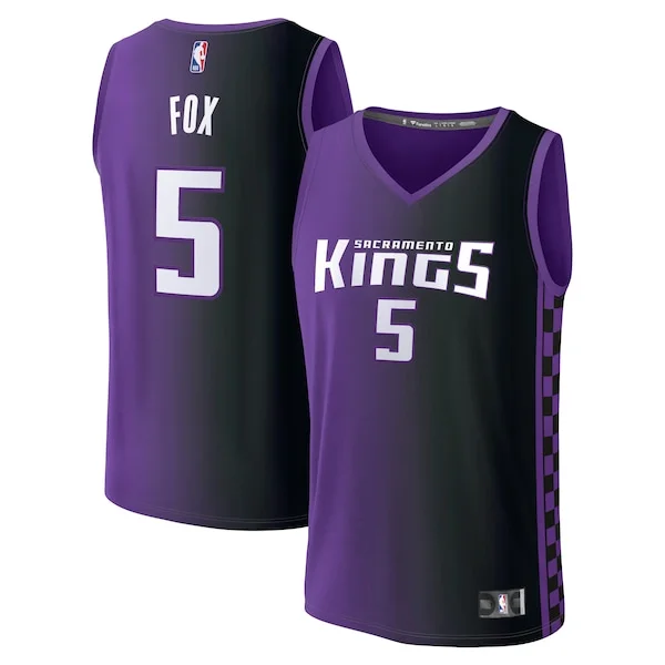 Accattivante Bellissimo Raffinato De'Aaron Fox Sacramento Kings Fast Break Replica Player Jersey Statement Edition Purple