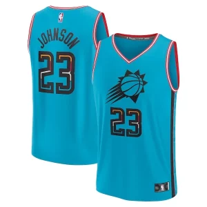 Accattivante Classico Cameron Johnson Phoenix Suns Youth 2022/23 Fast Break Jersey City Edition Turquoise