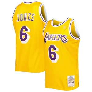 Accattivante Classico Eddie Jones Los Angeles Lakers 1996/97 Hardwood Classics Swingman Jersey Gold