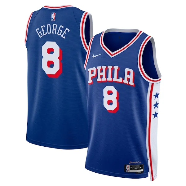 Accattivante Fantastico Paul George Philadelphia 76ers Nike Unisex 2024 Offseason Addition Nike Swingman Jersey Royal