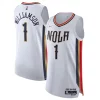 Accattivante Meraviglioso Zion Williamson New Orleans Pelicans Nike 2021/22 Swingman Jersey City Edition White