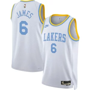 Accattivante Moderno LeBron James Los Angeles Lakers Nike Swingman Jersey Classic Edition White