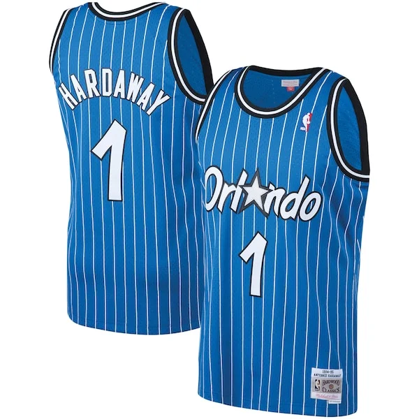 Accattivante Penny Hardaway Orlando Magic 1994/95 Big & Tall Hardwood Classics Swingman Jersey Blue