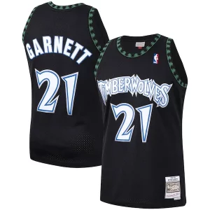 Accattivante Trendy Classico Kevin Garnett Minnesota Timberwolves Hardwood Classics Swingman Jersey Black/White