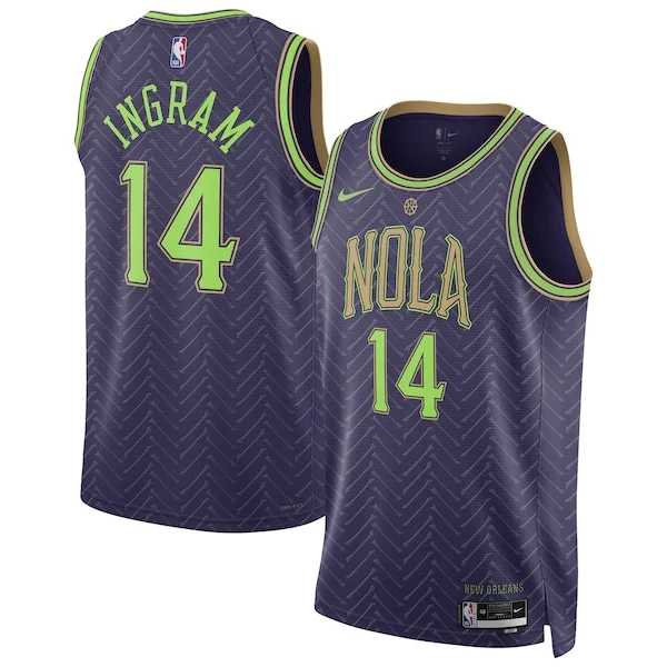 Attraente Accattivante Elegante Brandon Ingram New Orleans Pelicans Nike Unisex 2024/25 Swingman Player Jersey City Edition Purple