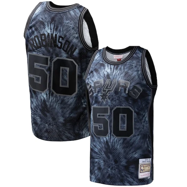 Attraente Bellissimo David Robinson San Antonio Spurs Hardwood Classics 1998/99 Tie Dye Swingman Jersey Black