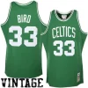 Attraente Classico Larry Bird Boston Celtics 1985/86 Hardwood Classics Authentic Jersey Kelly Green