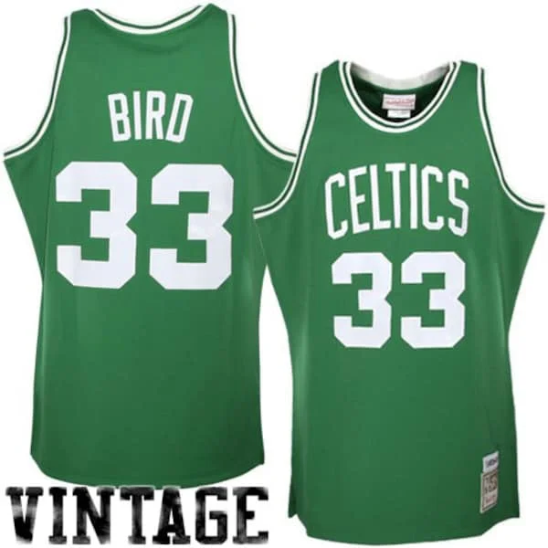 Attraente Classico Larry Bird Boston Celtics 1985/86 Hardwood Classics Authentic Jersey Kelly Green