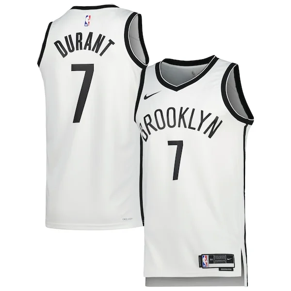 Attraente Comodo Kevin Durant Brooklyn Nets Nike Unisex Swingman Jersey Association Edition White/Black