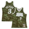 Attraente Cool Allen Iverson Philadelphia 76ers Hardwood Classics 1997/98 Ghost Green Swingman Jersey Camo