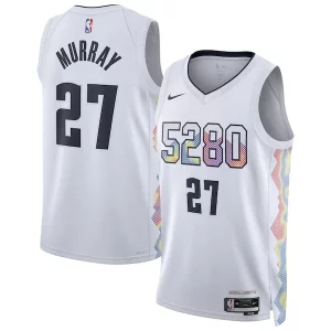Attraente Elegante Jamal Murray Denver Nuggets Nike Unisex 2024/25 Swingman Player Jersey City Edition White