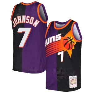 Attraente Kevin Johnson Phoenix Suns Hardwood Classics 1996/97 Split Swingman Jersey Purple/Black