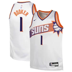 Attraente Lussuoso Devin Booker Phoenix Suns Nike Youth Swingman Jersey Association Edition White