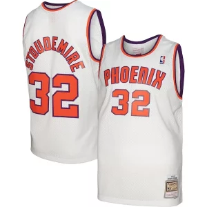 Attraente Lussuoso Trendy Amar'e Stoudemire Phoenix Suns 2001/02 Hardwood Classics Swingman Jersey White/Purple