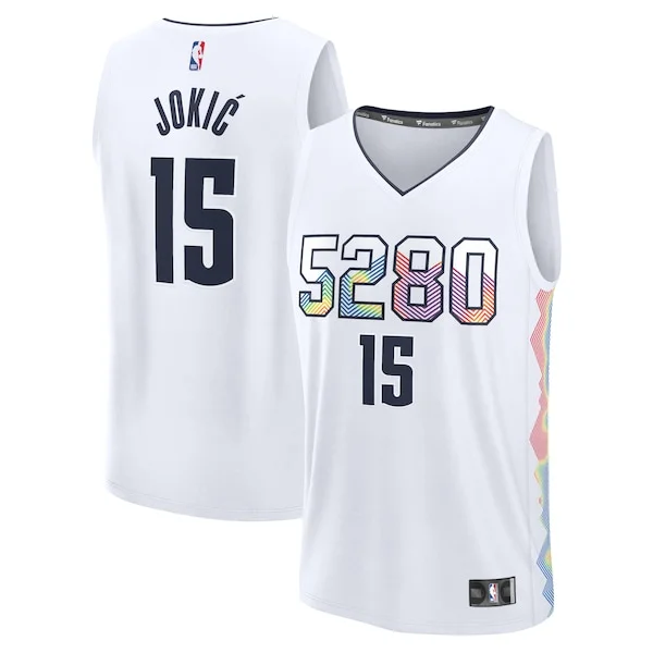 Sofisticato Pratico Carino Nikola Jokic Denver Nuggets Youth 2024/25 Fast Break Player Jersey City Edition White