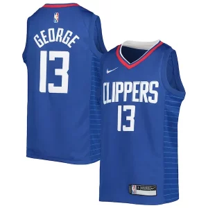 Attraente Paul George LA Clippers Nike Youth 2021/22 Diamond Swingman Jersey Icon Edition Royal