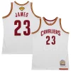 Attraente Robusto Gorgeous LeBron James Cleveland Cavaliers 2015/16 Hardwood Classics Authentic Jersey White