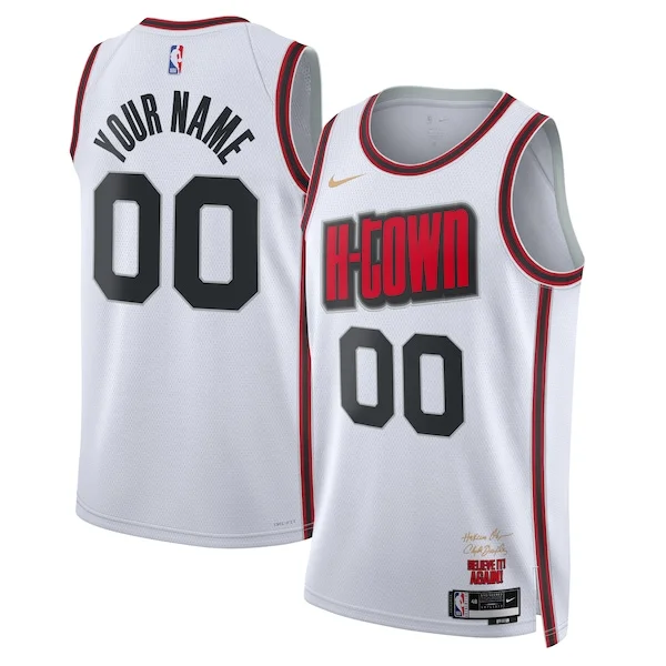 Attraente Sofisticato Houston Rockets Nike Unisex 2024/25 Custom Swingman Jersey City Edition White