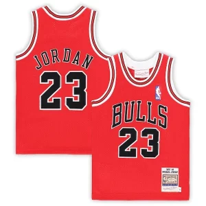 Bellissimo Attraente Cool Michael Jordan Chicago Bulls Toddler 1997/98 Hardwood Classics Authentic Jersey Red/Black/White