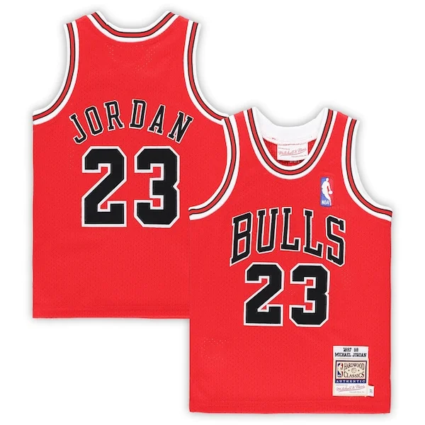 Bellissimo Attraente Cool Michael Jordan Chicago Bulls Toddler 1997/98 Hardwood Classics Authentic Jersey Red/Black/White