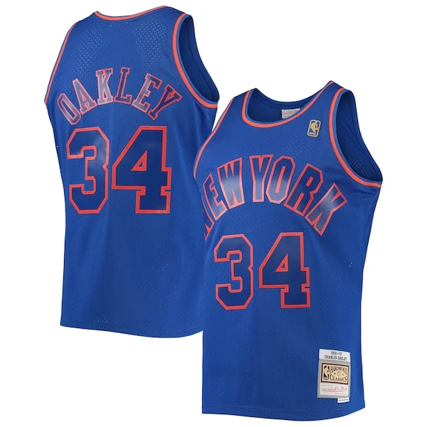 Bellissimo Charles Oakley New York Knicks 1996/97 Hardwood Classics Swingman Jersey Blue