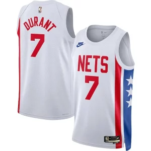 Bellissimo Delizioso Ottimo Kevin Durant Brooklyn Nets Nike Swingman Jersey Classic Edition White