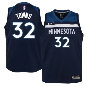 Bellissimo Duraturo Pratico Karl Anthony Towns Minnesota Timberwolves Nike Youth Swingman Jersey Navy Icon Edition