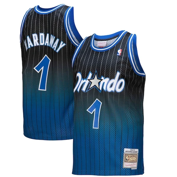 Bellissimo Gorgeous Penny Hardaway Orlando Magic 1994/95 Hardwood Classics Fadeaway Swingman Player Jersey Royal/Black