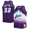 Bellissimo Karl Malone Utah Jazz Big & Tall Hardwood Classics 1996/97 Swingman Jersey Purple/White