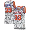 Bellissimo Magnifico Patrick Ewing New York Knicks Women's 1991 Doodle Swingman Jersey White
