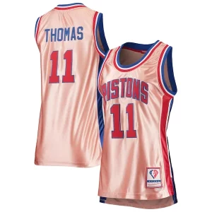 Bellissimo Magnifico Splendido Isiah Thomas Detroit Pistons Women's 75th Anniversary Rose Gold 1982 Swingman Jersey Pink