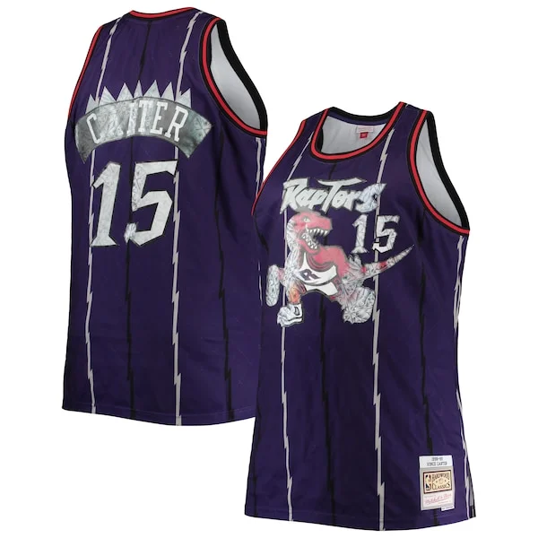 Bellissimo Magnifico Splendido Vince Carter Toronto Raptors Big & Tall 1998/99 NBA 75th Anniversary Diamond Swingman Jersey Purple