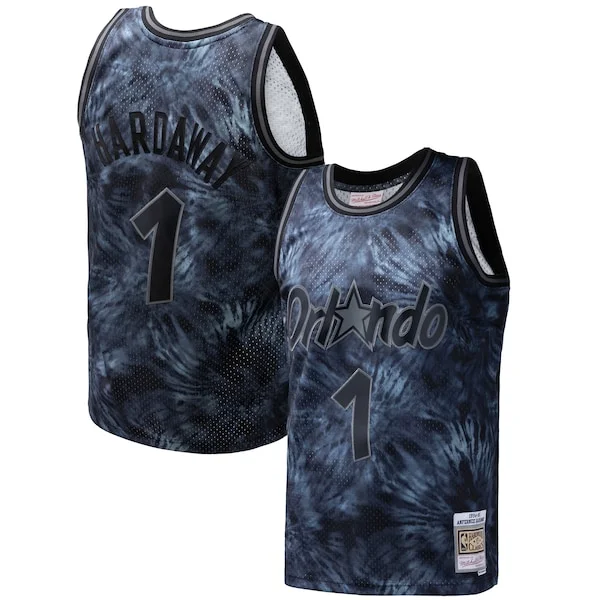 Bellissimo Penny Hardaway Orlando Magic Hardwood Classics 1984/85 Tie Dye Swingman Jersey Black