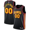 Bellissimo Prestigioso Atlanta Hawks Jordan Brand Swingman Custom Jersey Statement Edition Black