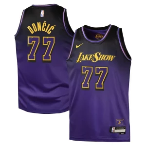Bellissimo Resistente Trendy Luka Dončić Los Angeles Lakers Nike City Edition Swingman Jersey 2024 Purple