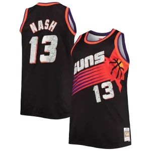 Bellissimo Steve Nash Phoenix Suns Big & Tall 1996/97 NBA 75th Anniversary Diamond Swingman Jersey Black