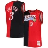 Bellissimo Stupendo Comodo Allen Iverson Philadelphia 76ers Big & Tall Hardwood Classics 2000/01 Split Swingman Jersey Black/Red