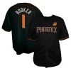 Bellissimo Stupendo Sofisticato Devin Booker Phoenix Suns Profile Big & Tall Name & Number Button Up Jersey Black