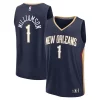 Fantastico Fascinante Gorgeous Zion Williamson New Orleans Pelicans Youth Fast Break Replica Player Jersey Icon Edition Navy