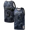 Bellissimo Vince Carter Toronto Raptors Hardwood Classics 1998/99 Tie Dye Swingman Jersey Black