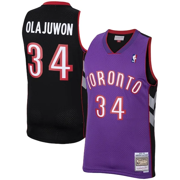 Carino Bellissimo Ottimo Hakeem Olajuwon Toronto Raptors 2001/02 Hardwood Classics Swingman Jersey Purple