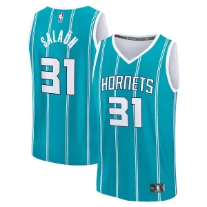 Carino Classico Magnifico Tidjane Salaun Charlotte Hornets 2024 NBA Draft Fast Break Player Jersey Icon Edition Teal