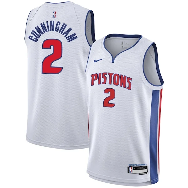 Carino Eccezionale Bellissimo Cade Cunningham Detroit Pistons Nike Youth Swingman Jersey Association Edition White