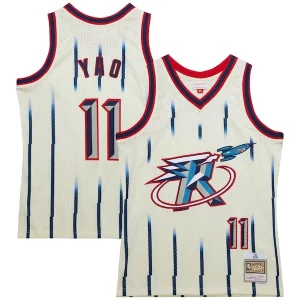 Carino Eccezionale Yao Ming Houston Rockets Chainstitch Swingman Jersey Cream