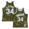 Carino Elegante Prestigioso Hakeem Olajuwon Houston Rockets Hardwood Classics 1993/94 Ghost Green Swingman Jersey Camo