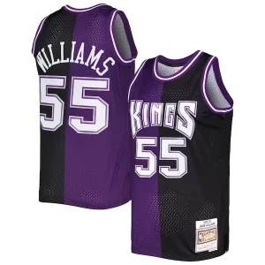 Carino Fascinante Versatile Jason Williams Sacramento Kings Hardwood Classics 2000/01 Split Swingman Jersey Purple/Black