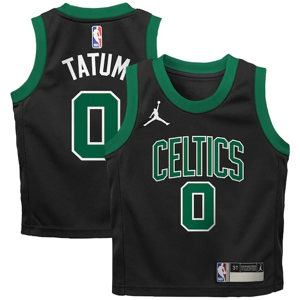Carino Jayson Tatum Boston Celtics Jordan Brand Preschool 2022/23 Replica Jersey Statement Edition Black